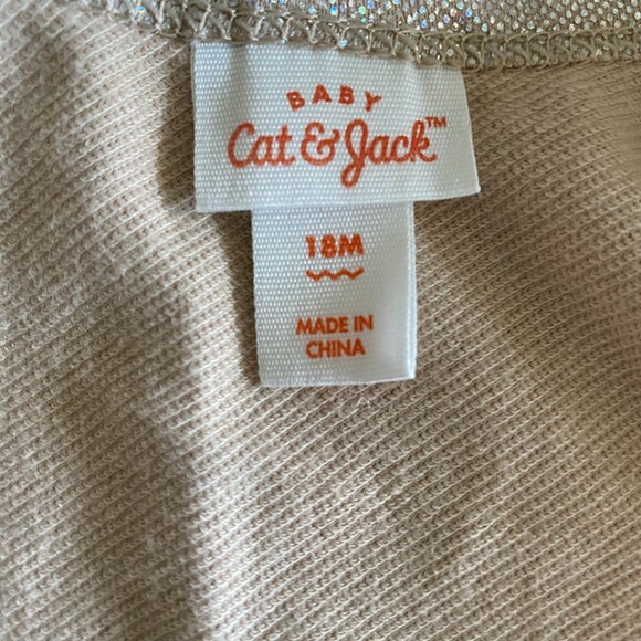 Cat & Jack Holographic Gold Jacket Girls' 18 Months - Picture 3 of 9